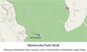Sherbrooke Falls Walking Map