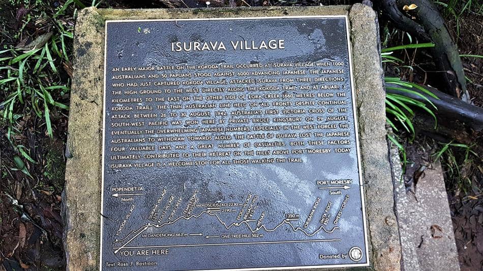 Isurava Village Memorial Plaque
